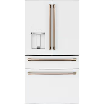 Cafe Counter-Depth 22.3-cu ft 4 -Door Smart Compatible French Door Refrigerator with Ice Maker wi... | Lowe's