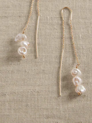 Delicate Pearl Threader Earrings | Banana Republic Factory