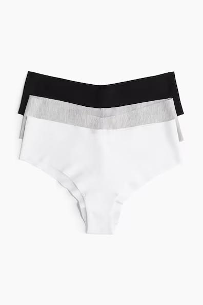 H & M - 3-pack Invisible Cotton Hipster Briefs - White | H&M (AU)