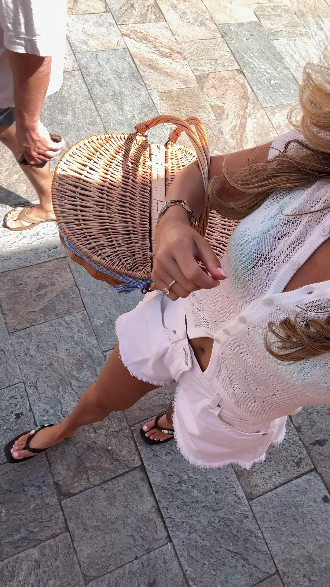 South of France beach day!!! Shoes are target less than $20 if I remember correctly and dupes for the $100 ones I tagged!!! My fav Free People shorts - sooo flattering. True to size!!! Princess Polly top is similar but original is sold out. So cute for beach cover up!!

#LTKgrwm #LTKootd #LTKdayinmylife