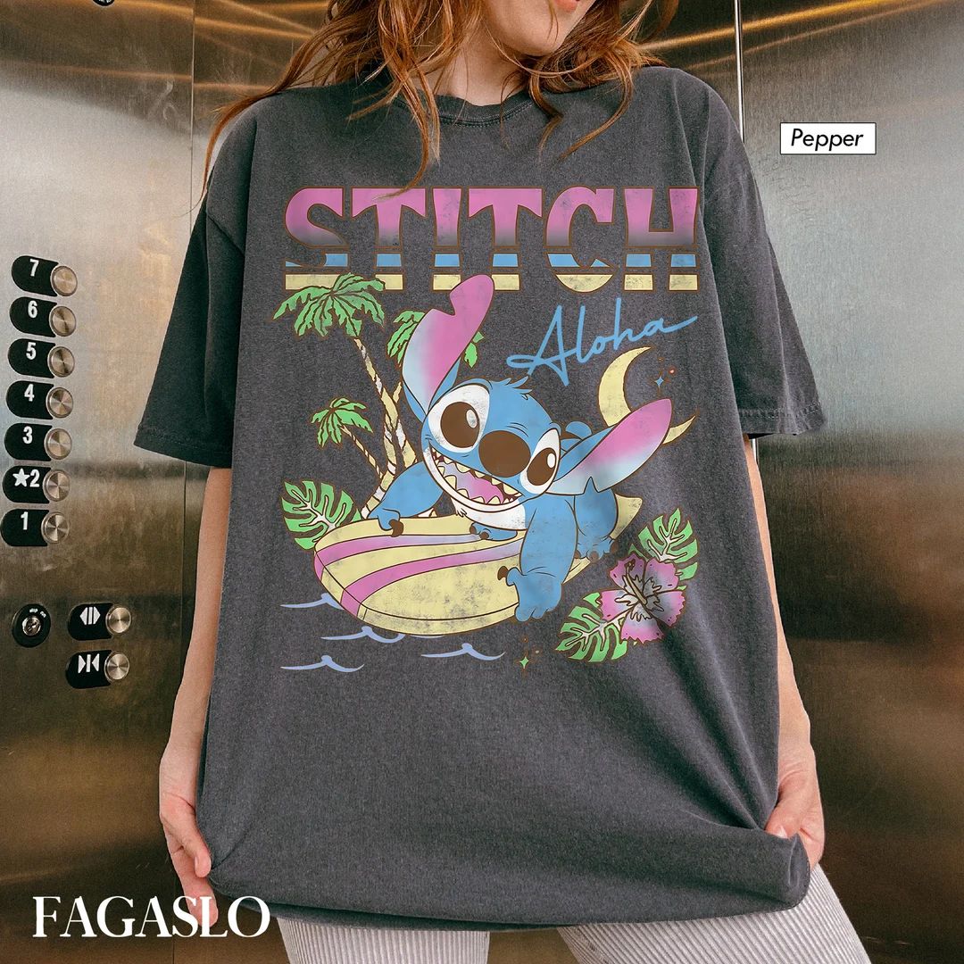 Disney Stitch Comfort Colors® Shirt, Stitch And Lilo Shirt, Stitch Disney Shirt, Disneyland Shir... | Etsy (US)