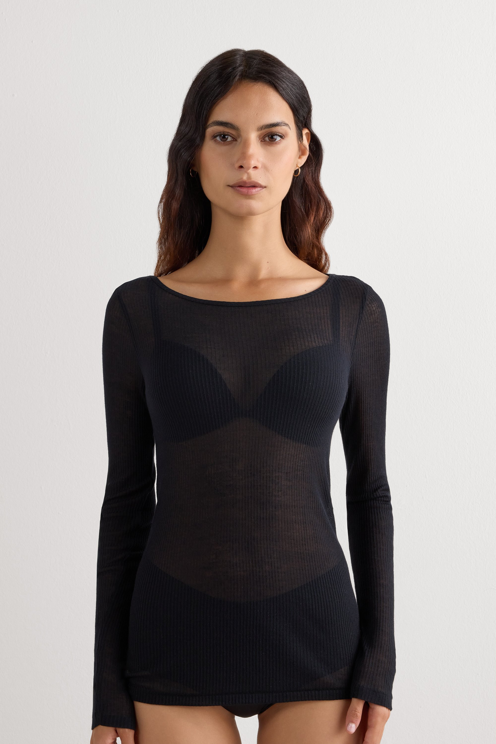 Ultranatural with Cashmere Long Sleeve Top - Intimissimi | Intimissimi (US)
