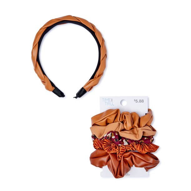 Time & Tru Twisters & Braided Headband Set, 6-Piece | Walmart (US)