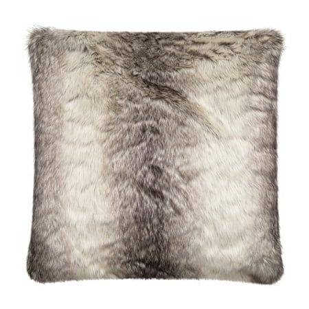 Better Homes & Gardens Feather Filled Faux Fur Ombre Decorative Throw Pillow, 20"x 20" | Walmart (US)