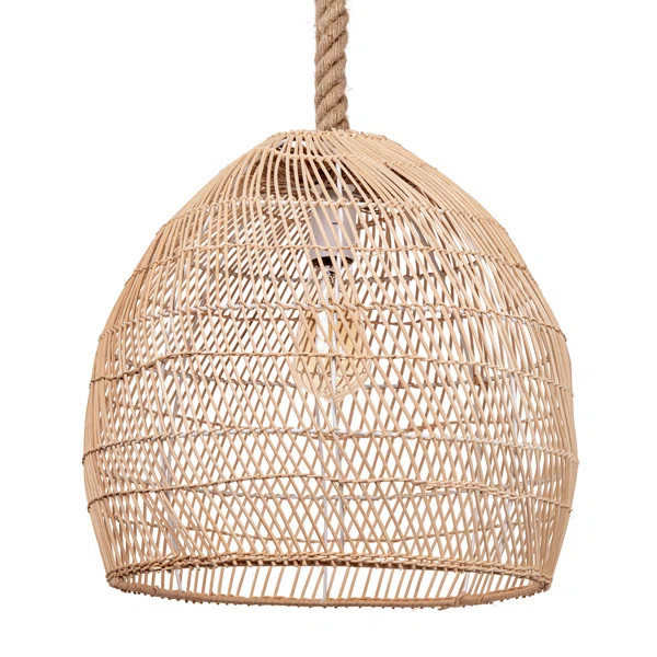 Disalvo 1 - Light Natural Rattan Single Pendant | Wayfair North America
