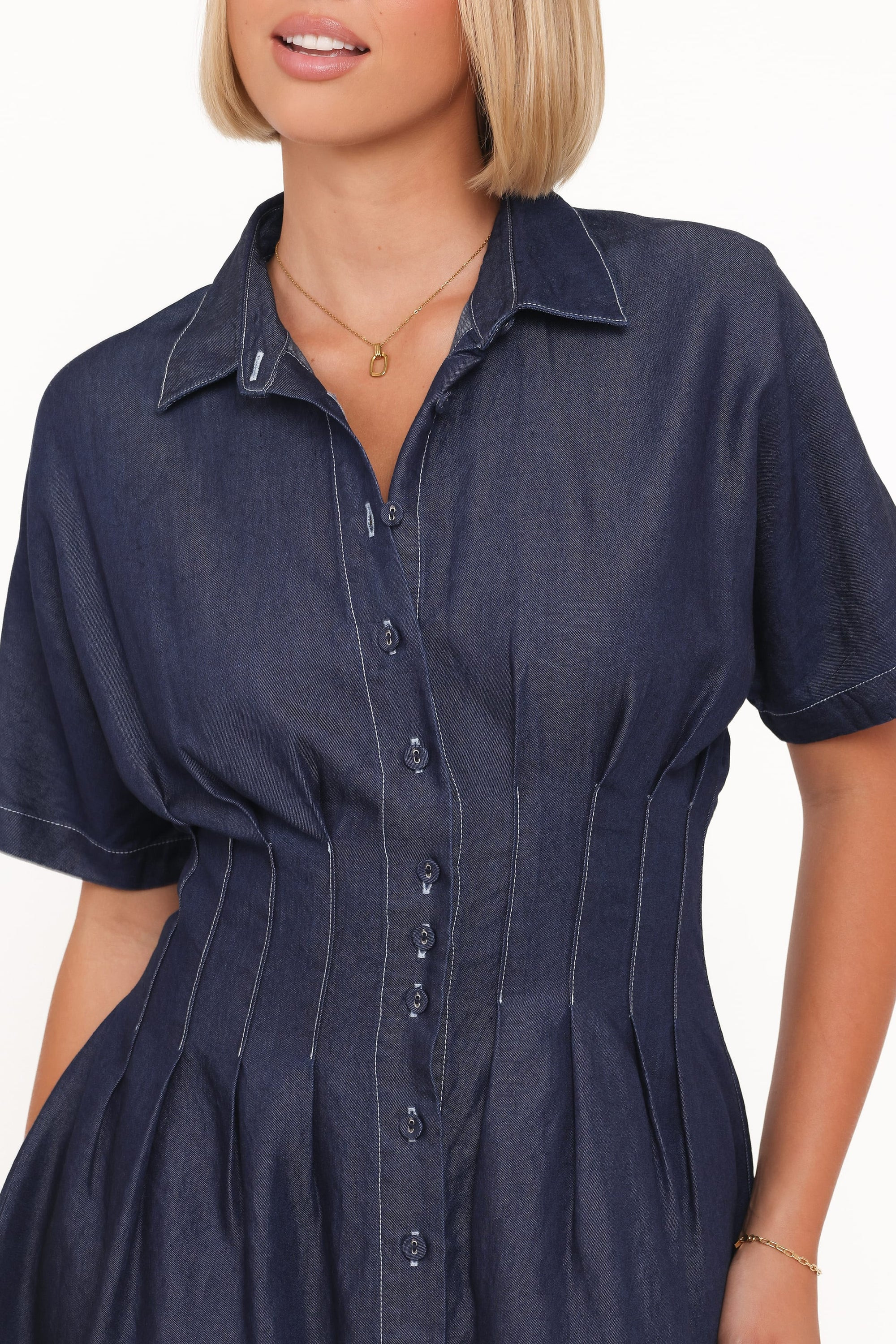 Davine Mini Dress - Blue | Petal & Pup (US)