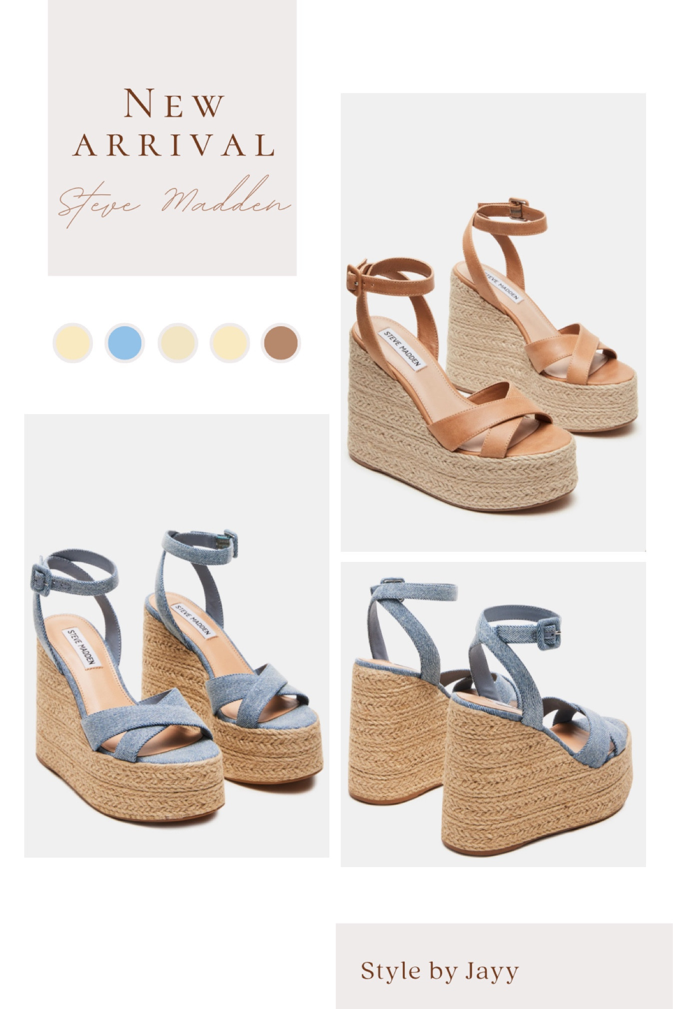 New arrival Steve Madden Sandal Wedge in 3 colors! Cognac, Denim, and black🖤

#LTKshoecrush #LTKstyletip #LTKSpringSale