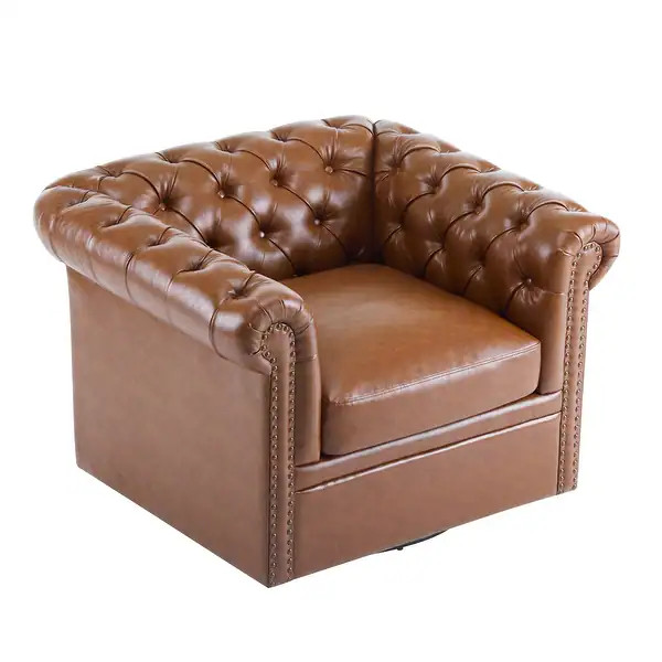 Wiers Chesterfield Swivel Tufted Club Chair by Christopher Knight Home - Bed Bath & Beyond - 4168... | Bed Bath & Beyond