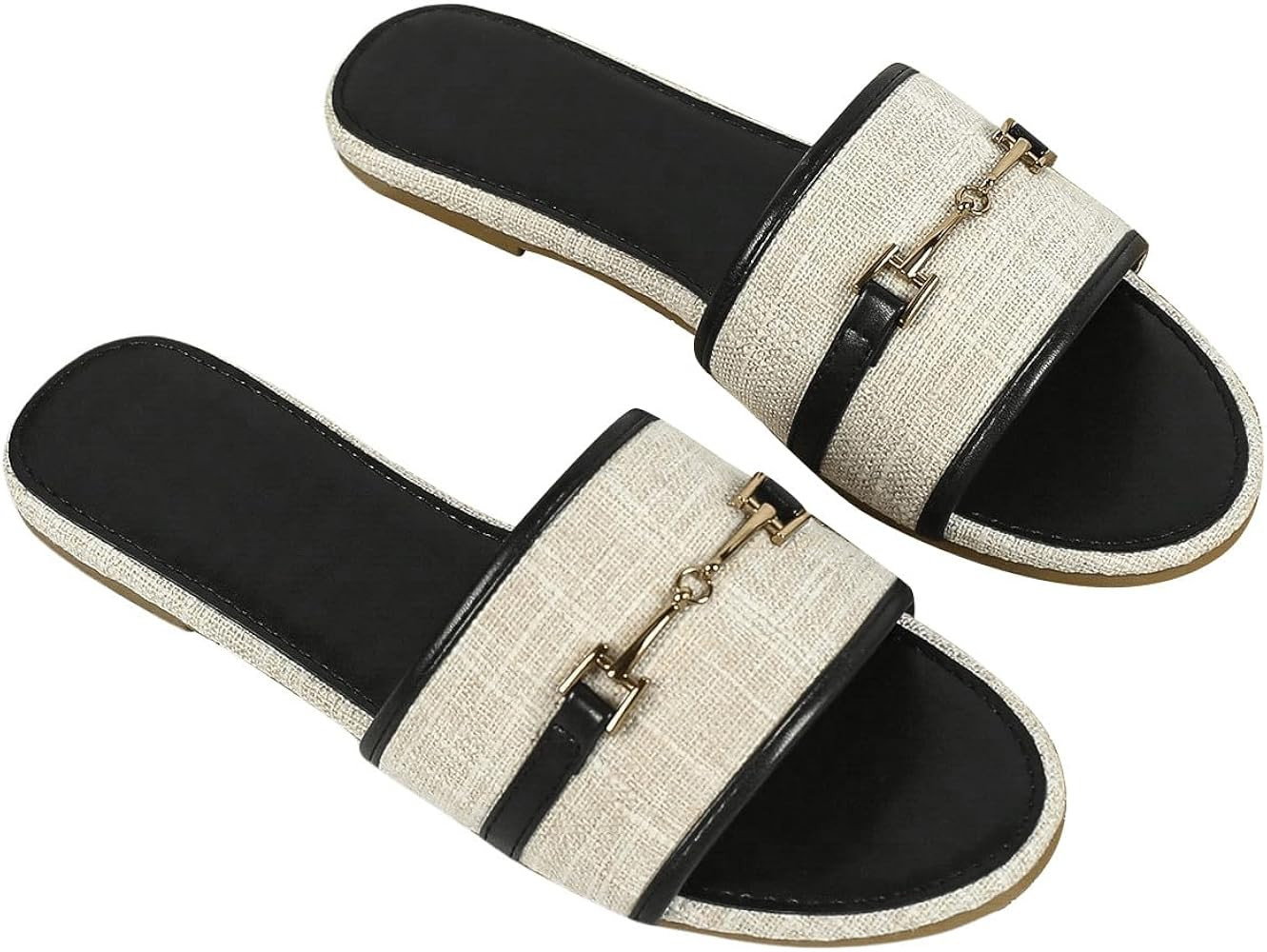 Verdusa Women's Open Toe Slides Single Band Slip On Flat Sandals Summer Shoes | Amazon (US)