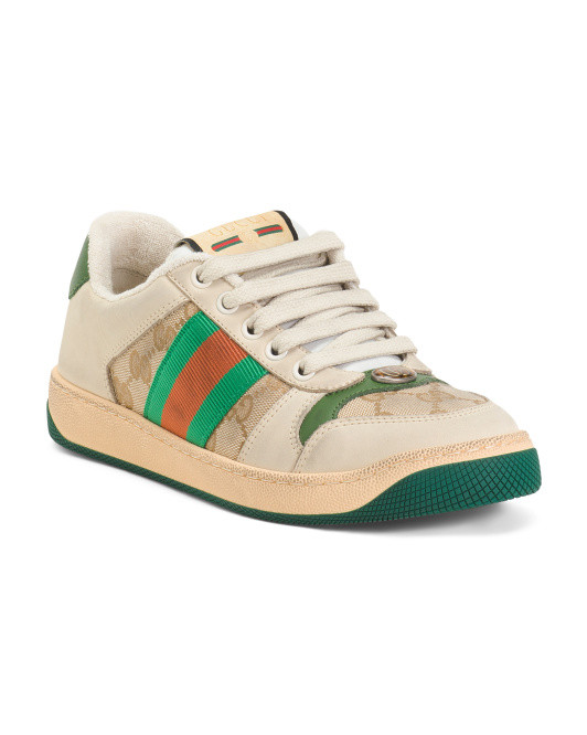 Made In Italy Supreme Canvas Screener Distressed Sneakers | TJ Maxx