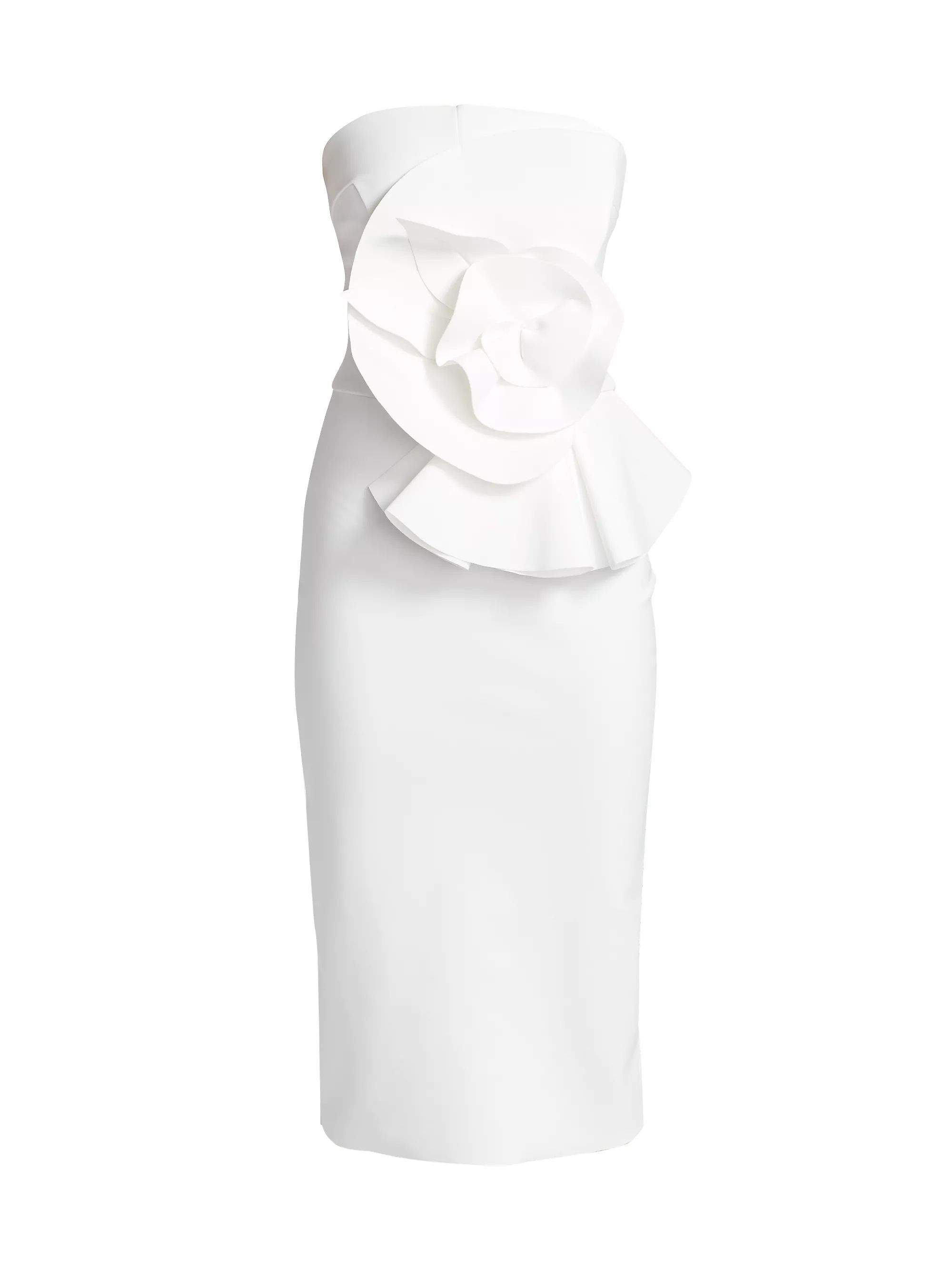 Hebe Strapless Ruffle Sheath Dress | Saks Fifth Avenue