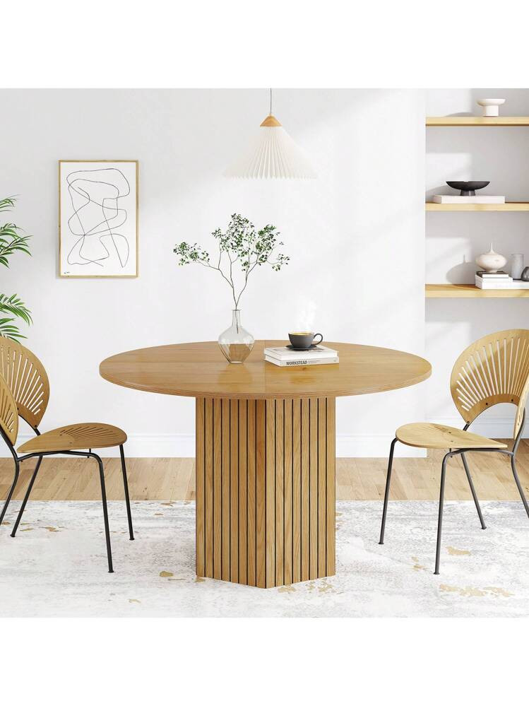 Tribesigns Mesa de comedor redonda de madera Tribesigns para cocina, mesa de comedor de 47 pulgad... | SHEIN
