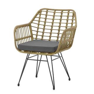 itapo 3-Pieces Back Support Wicker Rattan Patio Outdoor Dining Chair Table Set in Yellow (2-Pack) | The Home Depot