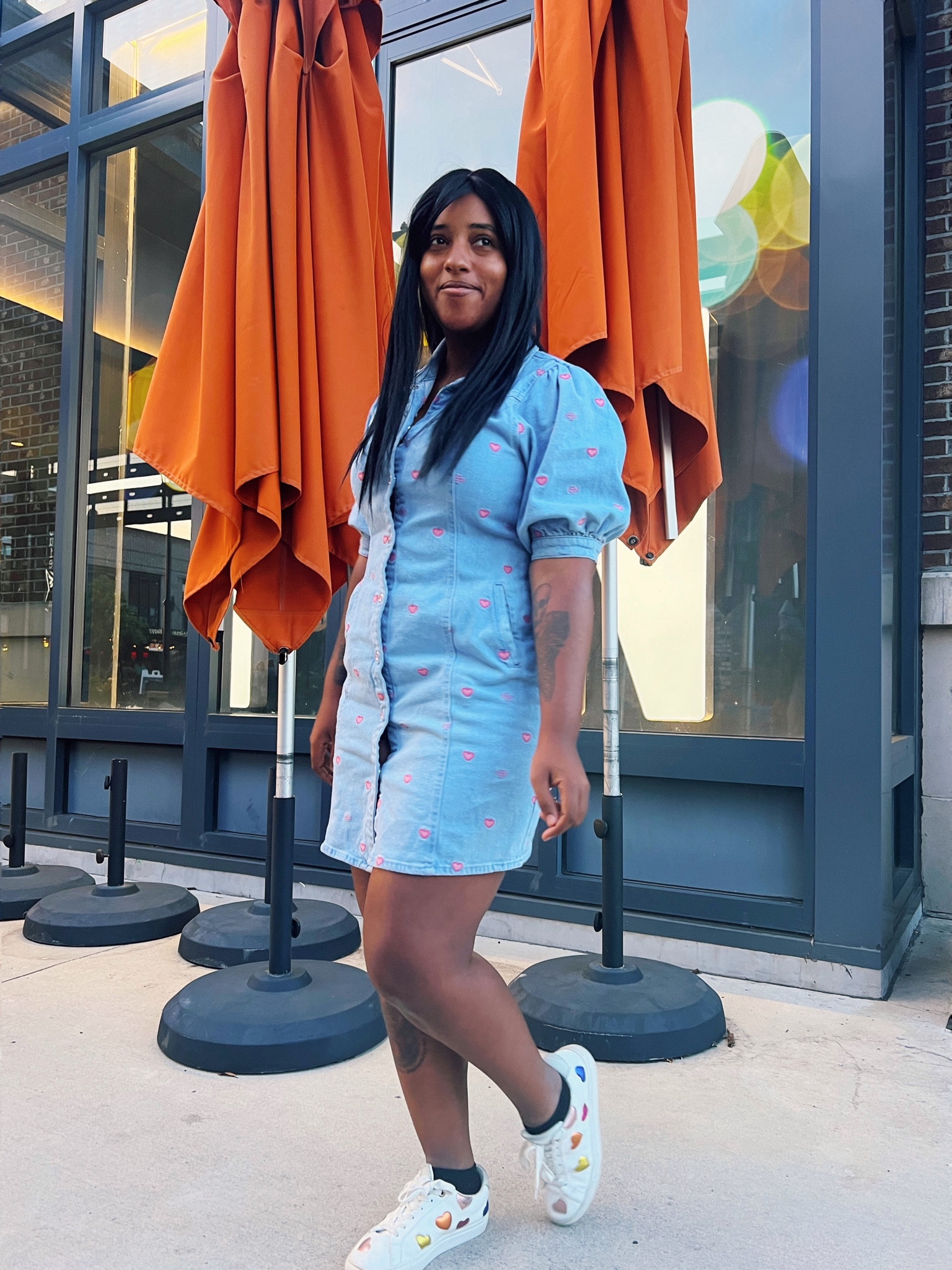 I definitely would have worn this dress to Taylor Swifts Eras Tour if I had scored tickets. Buts it’s still cute for around town too 💕

These multicolor heart sneakers are my favorites right now too! So comfy!

Wearing a size medium/38

#LTKSeasonal #LTKstyletip #LTKshoecrush