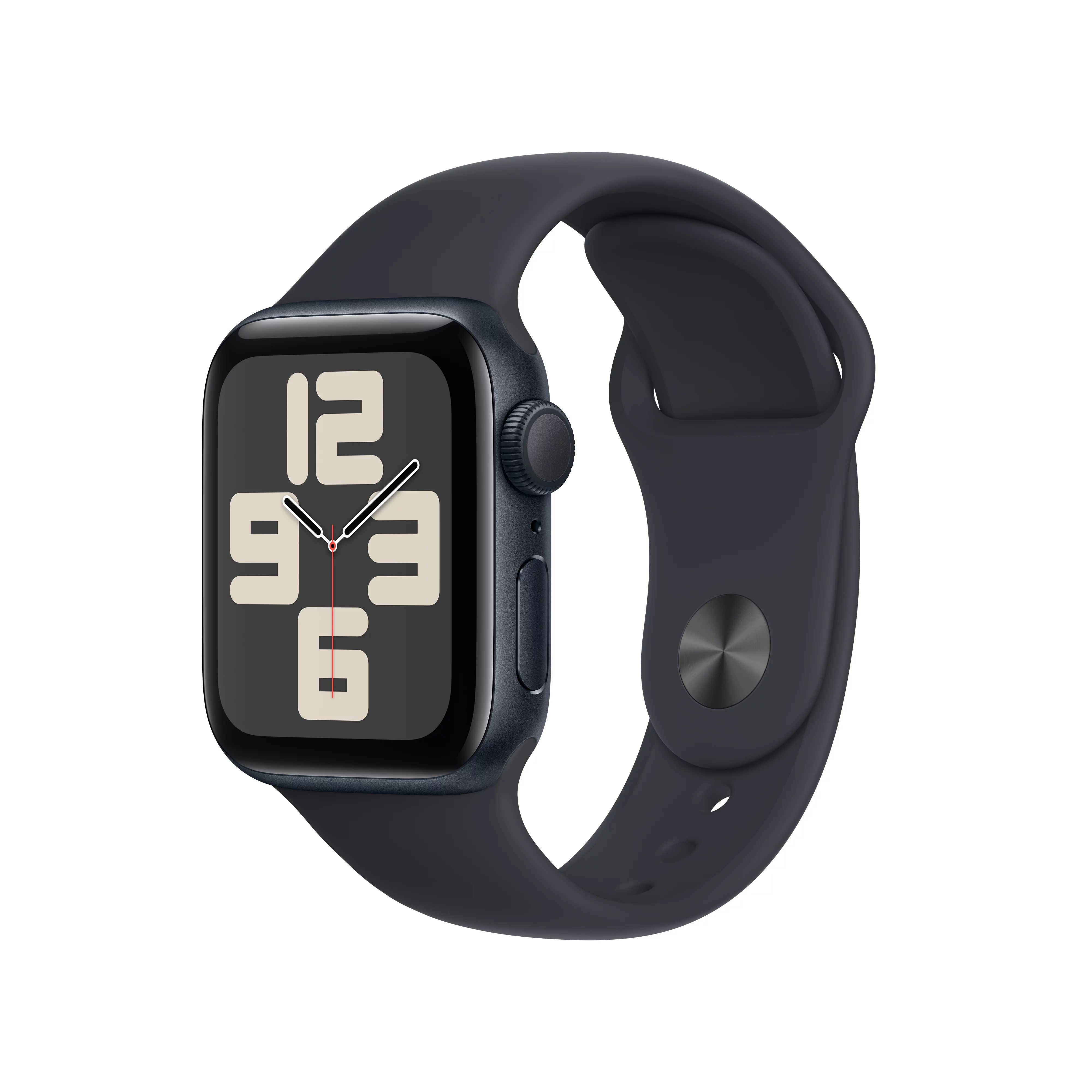 Apple Watch SE (2023) GPS 40mm Midnight Aluminum Case with Midnight Sport Band - M/L | Walmart (US)