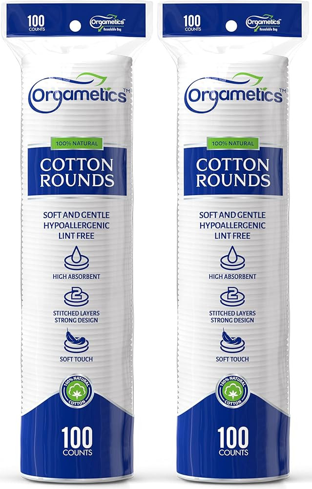 ORGAMETICS Cotton Rounds, 100% Natural Turkish Cotton Premium Makeup Remover and Facial Cleansing... | Amazon (US)