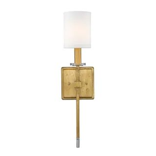 Dressy Glam 1-Light Wall Sconce with Modern Shade in Antique Gold | Bed Bath & Beyond