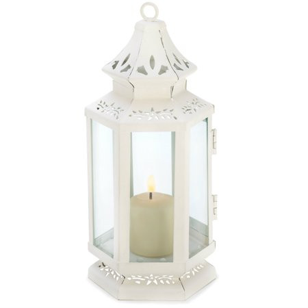 Accent Plus Victorian Style White Candle Lantern - 8 inches | Walmart (US)