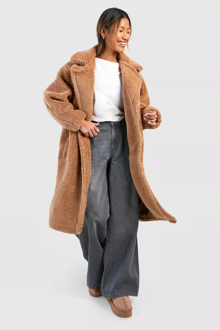 Oversized Teddy Faux Fur Coat | Boohoo.com (UK & IE)