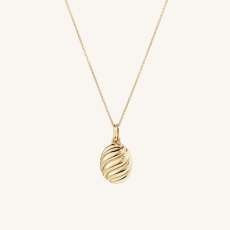 Croissant Oval Locket Necklace | Mejuri (Global)