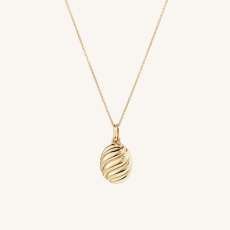 Croissant Oval Locket Necklace | Mejuri (Global)