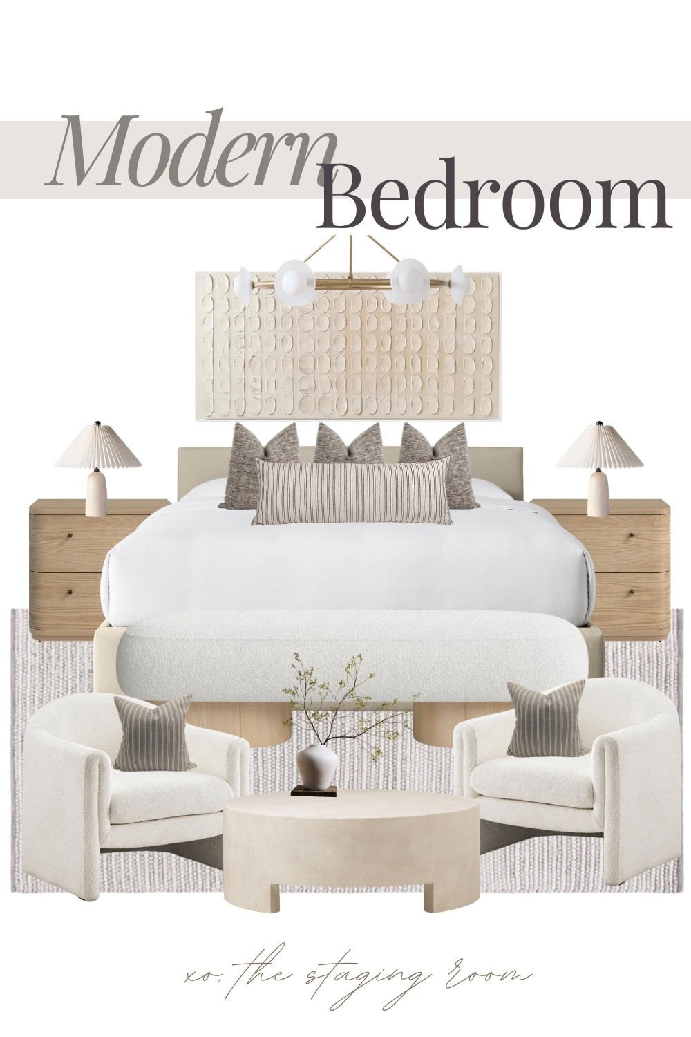 Modern bedroom with soft neutrals and cozy textures

modern bedroom, neutral bedroom, bedroom ideas, bedroom decor, organic modern bedroom, platform bed, upholstered bed, king bed, queen bed, bed bench, bedroom bench, boucle chair, accent chairs, nightstand, wood nightstand, table lamp, bedroom lighting, area rug, textured rug, cozy bedroom, minimalist home, bedding, pillow covers, interior design

#LTKHome #LTKSaleAlert