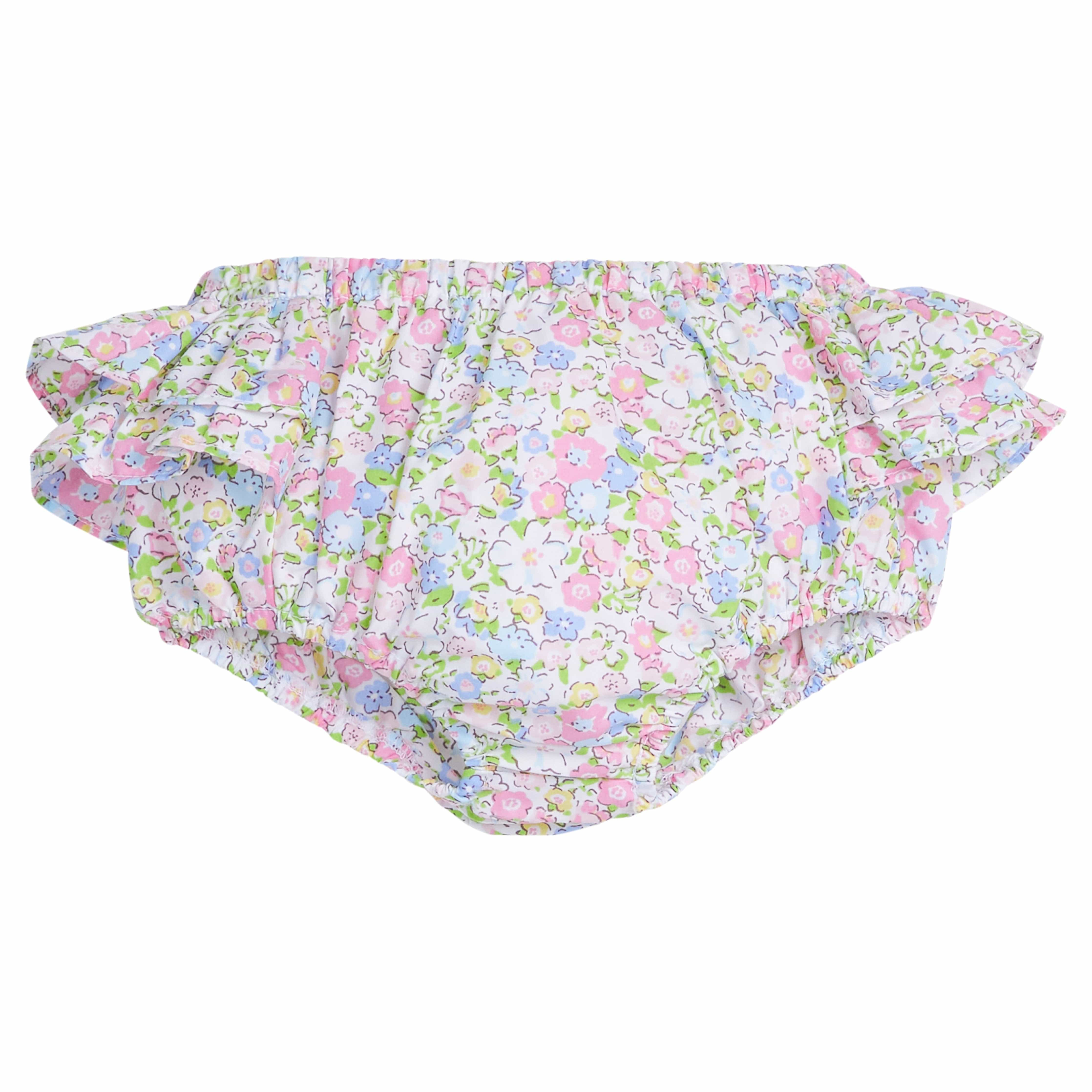 Ruffled Diaper Cover - Cheekwood Floral | Little English