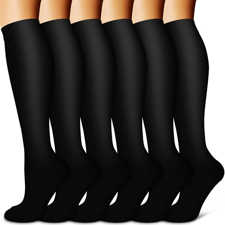 BLUEENJOY Copper Compression Socks for Women & Men (6 pairs) - Best Support for Nurses, Running, ... | Amazon (US)