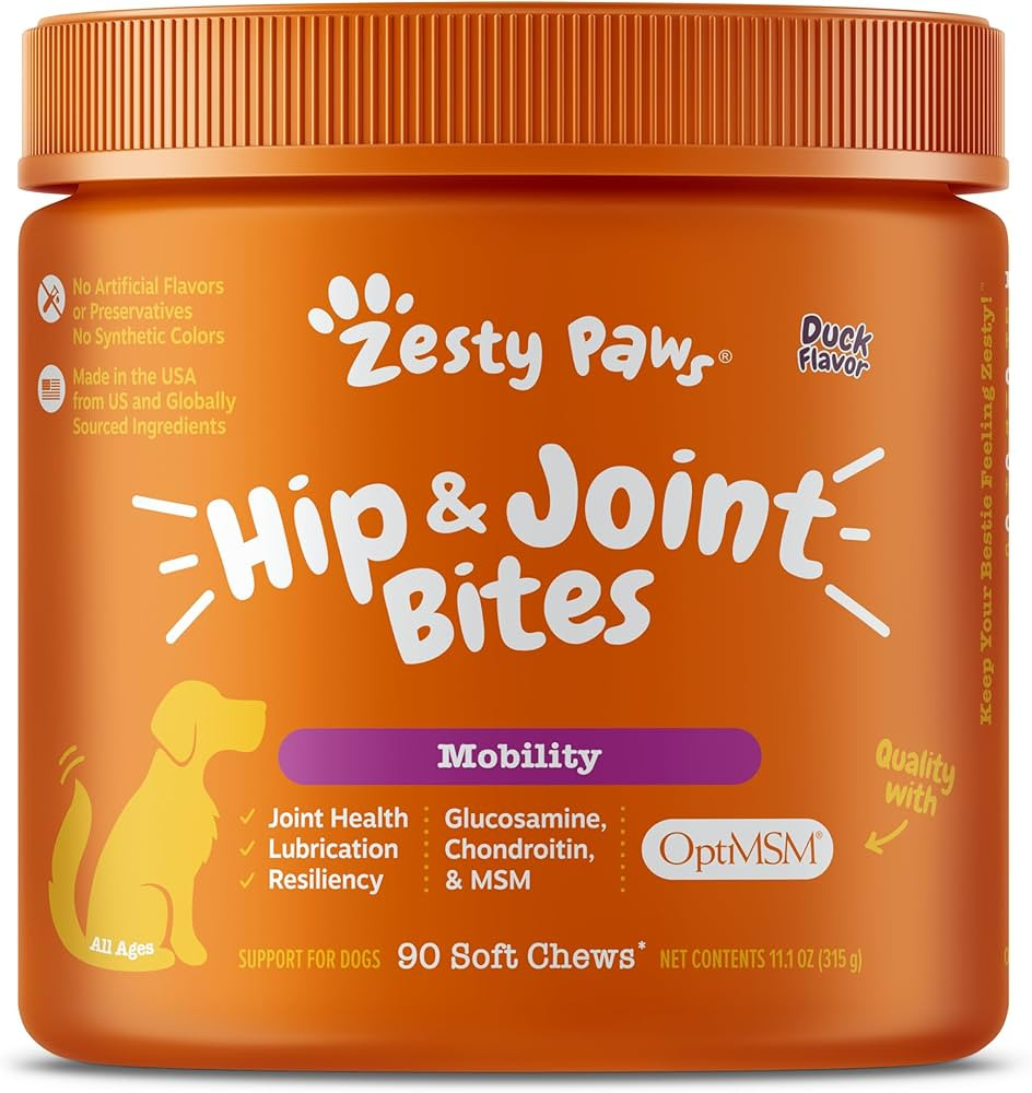 Zesty Paws Hip and Joint Supplement for Dogs - Glucosamine for Dog Joint Supplement - with Chondr... | Amazon (US)