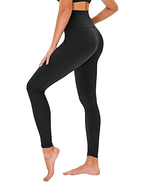High Waisted Leggings for Women - No See Through Tummy Control Cycling Workout Yoga Pants with Po... | Amazon (US)