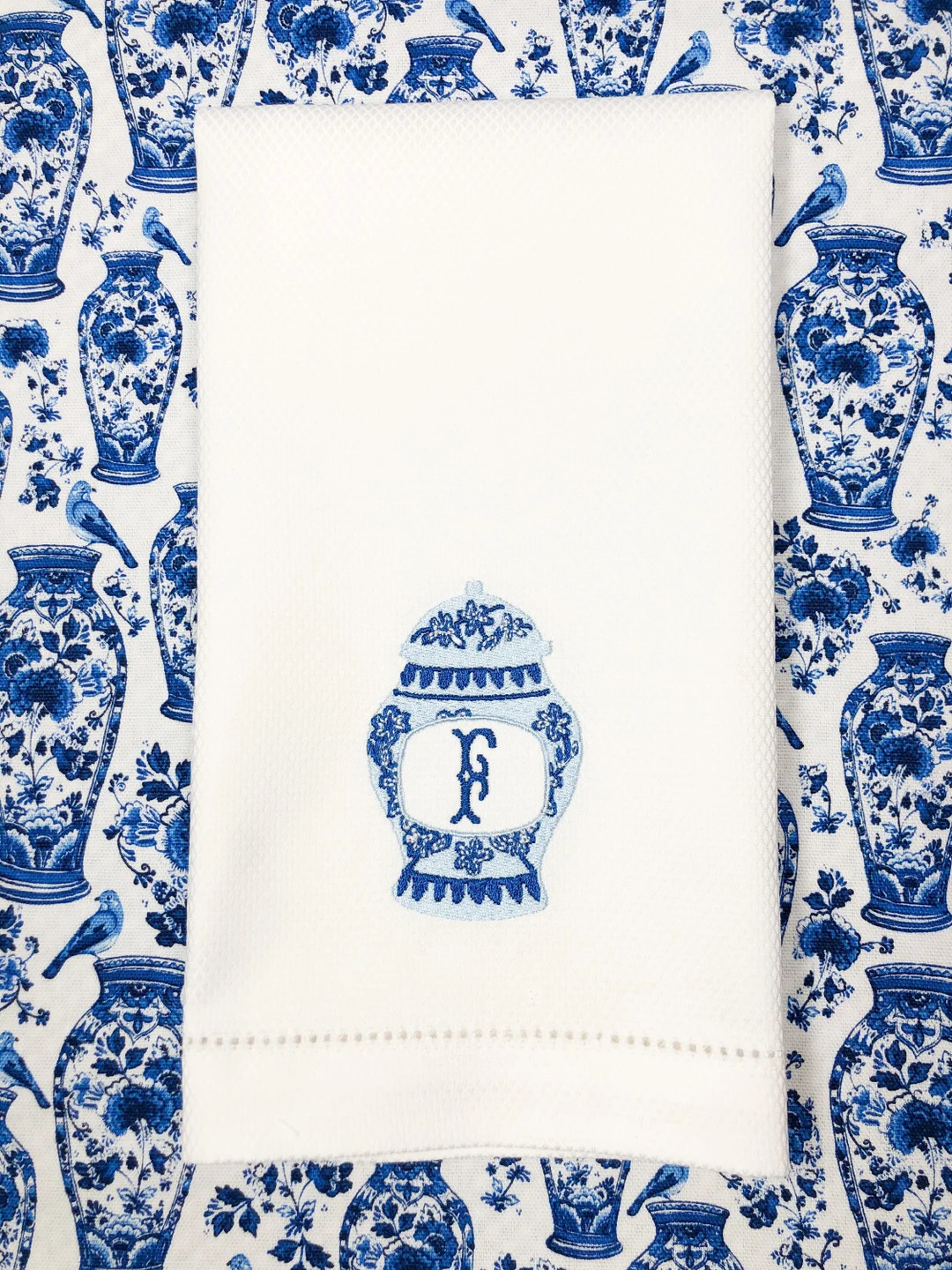 Monogrammed Ginger Jar Guest Towel | Etsy (US)