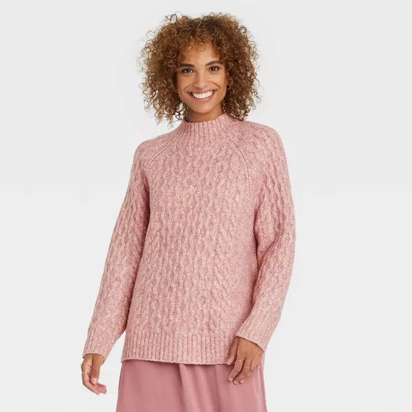 Women's Mock Turtleneck Pullover Sweater - A New Day™ | Target