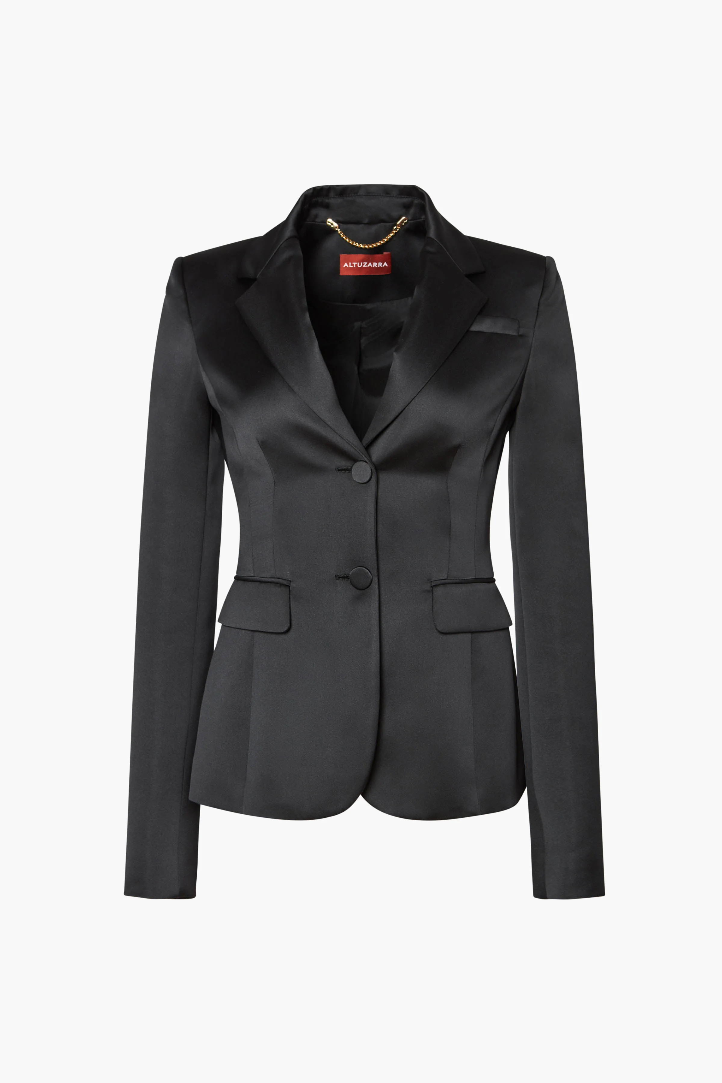Altuzarra Fenice Jacket in Black Satin | Altuzarra