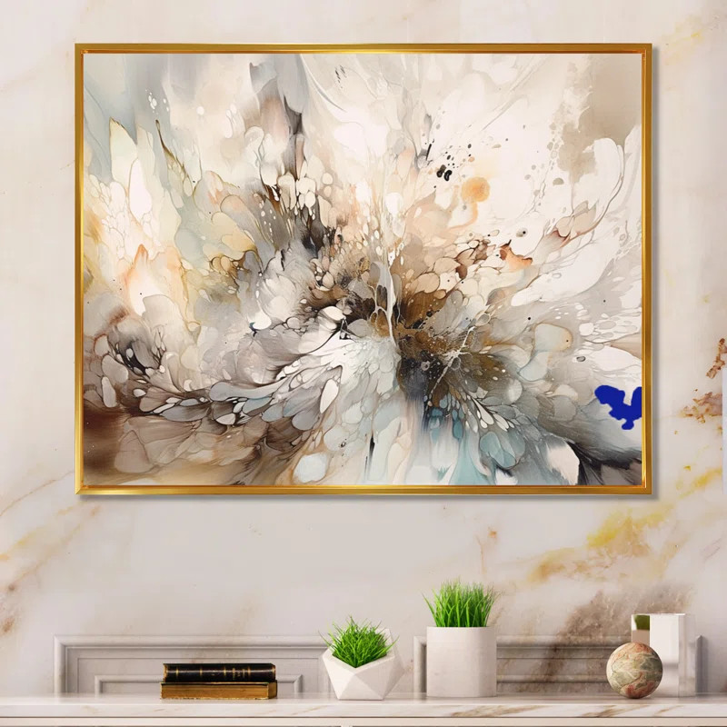 " White And Grey Geometric Depths I " | Wayfair North America