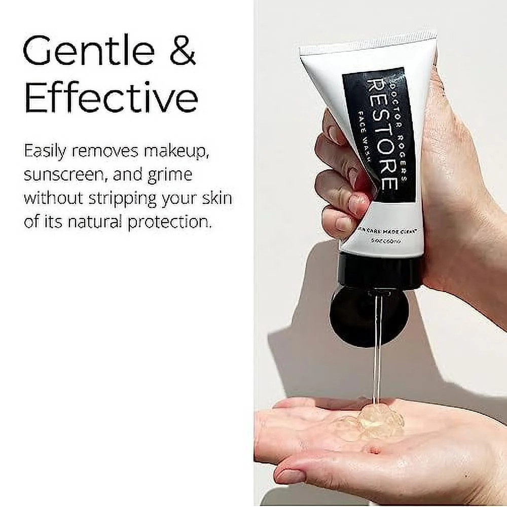 Doctor Rogers Restore Natural Face Wash | Plant-Based, Hypoallergenic, Dermatologist Created (5 o... | Walmart (US)