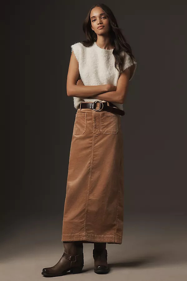 The Colette Skirt by Maeve: Corduroy Maxi Edition | Anthropologie (US)