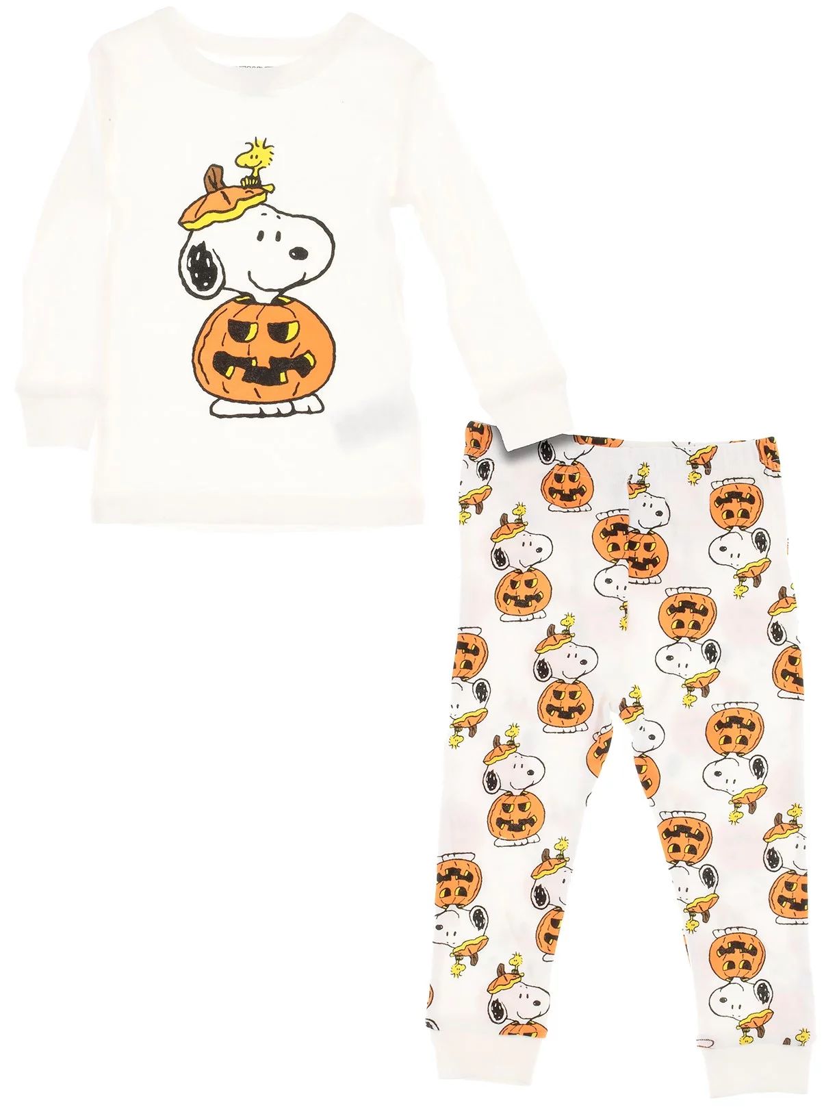Snoopy The Peanuts Infant Girls White Halloween Cotton Pajamas - Walmart.com | Walmart (US)
