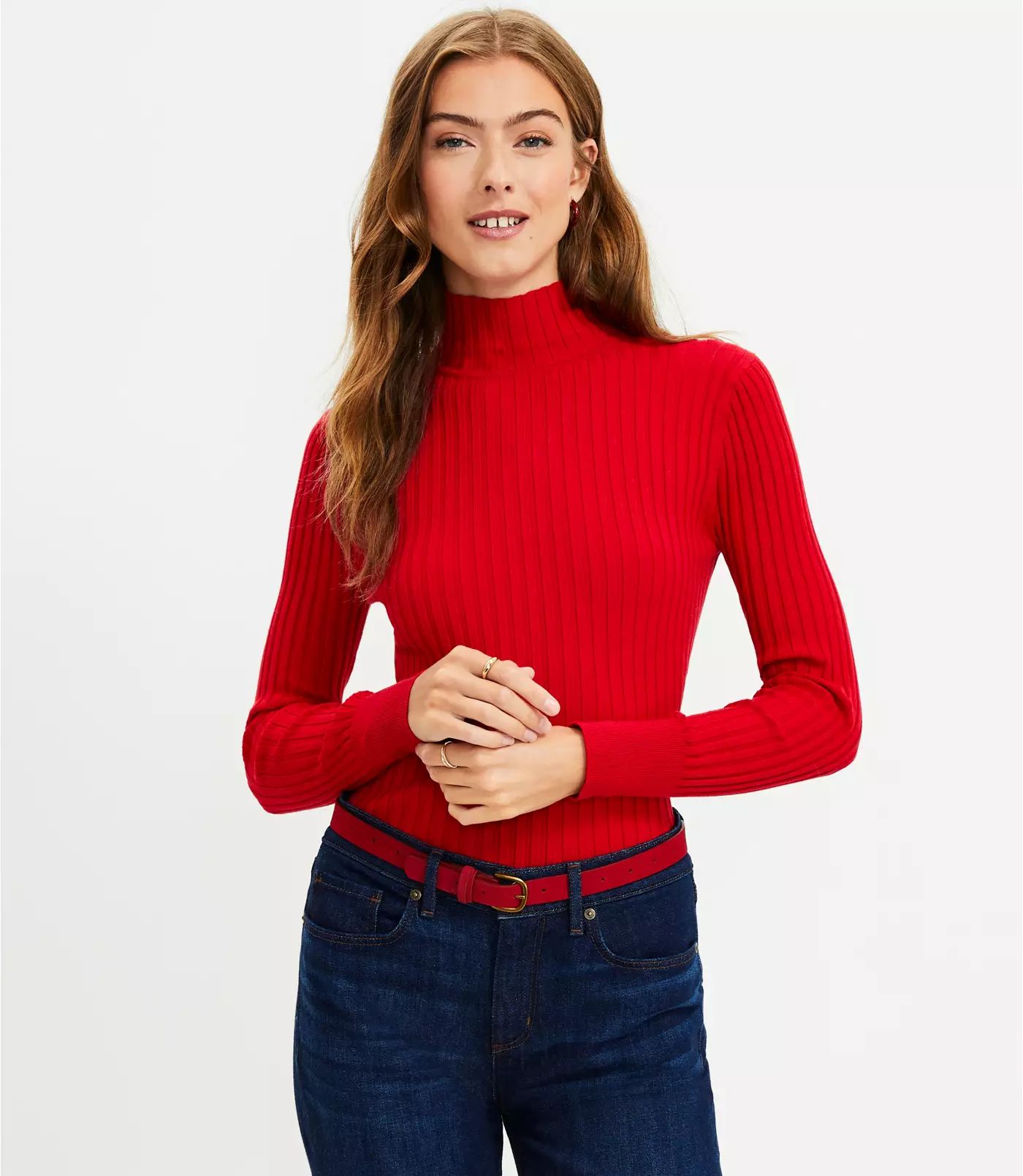 Ribbed Turtleneck Sweater | LOFT