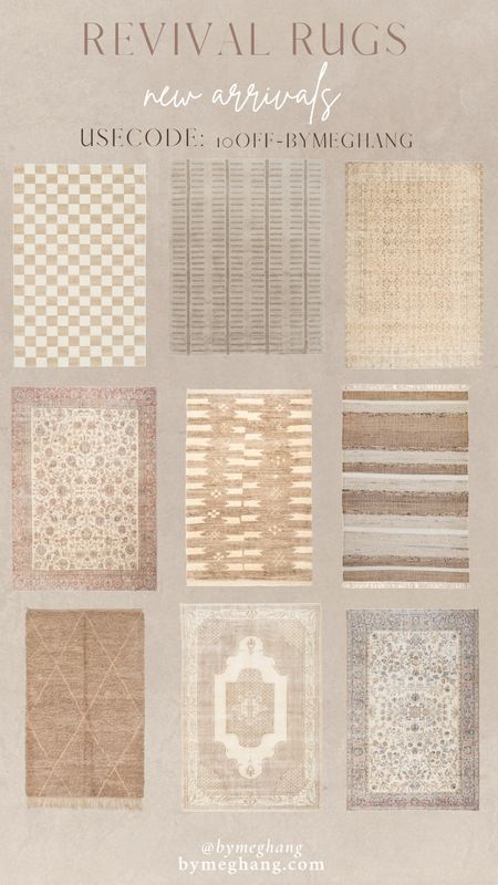 I want every single one of these new arrivals rugs from revival! I love revival because they have so many vintage and one of a kind options! Use my code 10off-ByMeghanG for 10% off your order! #revivalpartner 

#LTKsalealert #LTKFind #LTKhome