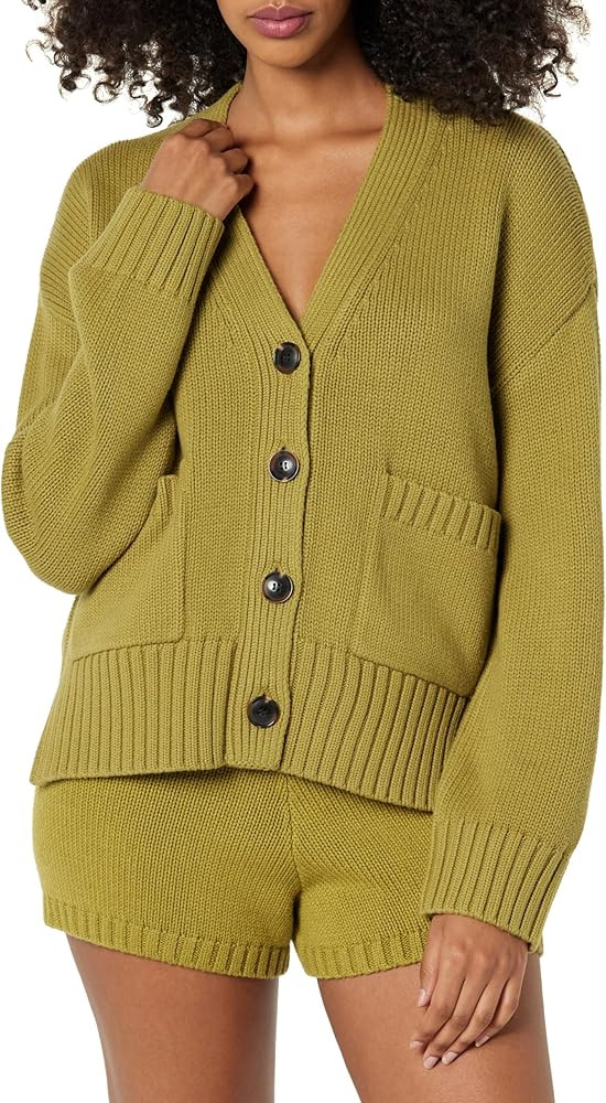 The Drop Women's Brigitte Cotton Blend Chunky Cardigan | Amazon (US)