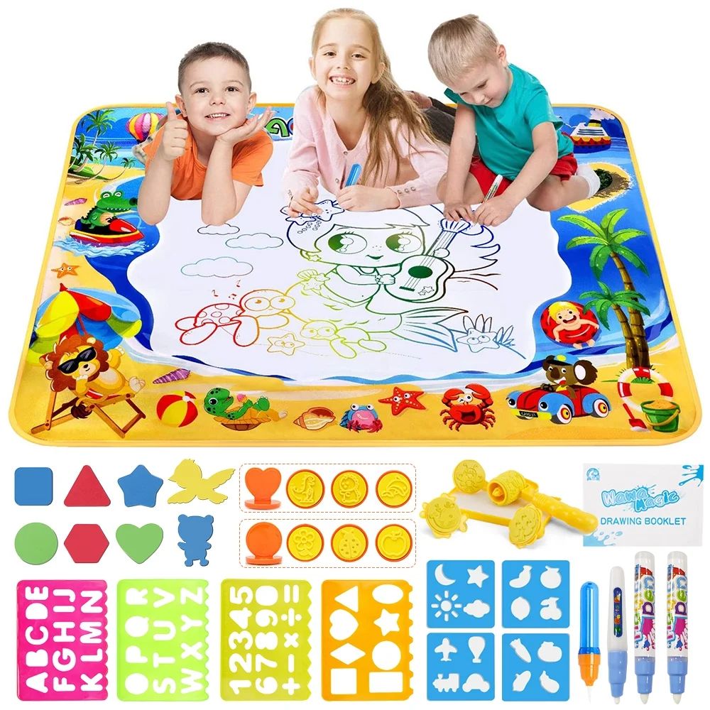 Doodle Drawing Mat 40 x 32 inch Large Aqua Magic Water Drawing Mat Toy Gifts for Boys Girls Kids ... | Walmart (US)