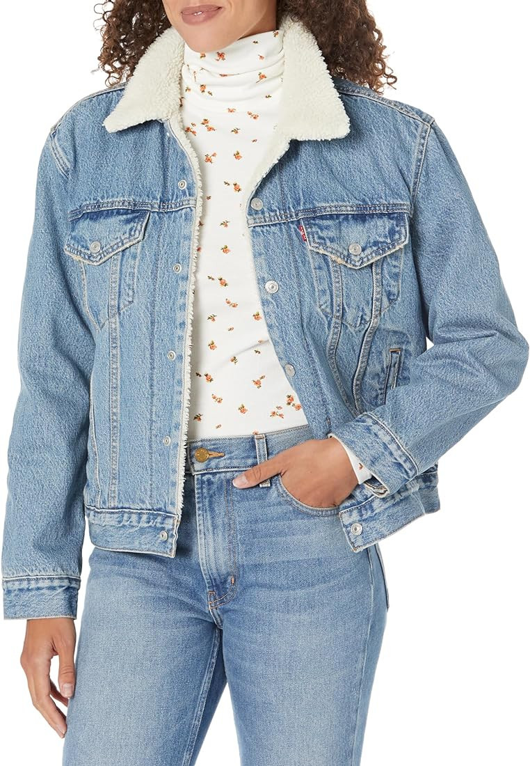 Levi's Women's Ex-Boyfriend Sherpa Trucker Jacket (Also Available in Plus) | Amazon (US)