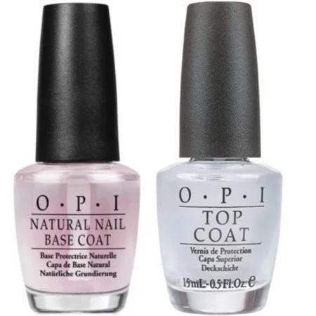 ($21 Value) OPI Natural Nail Polish, Clear Base Coat & Top Coat Duo Pack, 0.5 fl oz Each | Walmart (US)