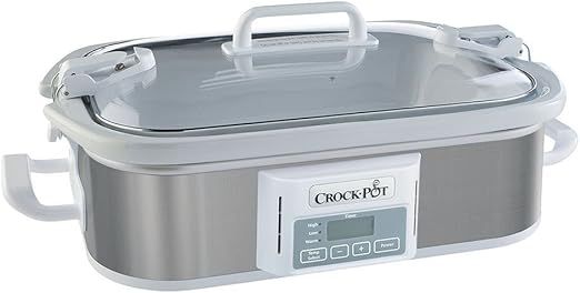 Crock-Pot SCCPCCP350-SS Programmable Digital Casserole Crock Slow Cooker, 3.5 quart, Stainless St... | Amazon (US)