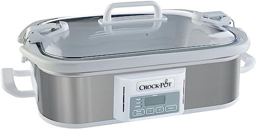 Crock-Pot SCCPCCP350-SS Programmable Digital Casserole Crock Slow Cooker, 3.5 quart, Stainless St... | Amazon (US)