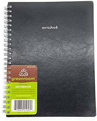 GreenRoom Spiral Journal - Flexible Leather Cover Size 6'' X 8'' (Black) 80 sheets, 160 pages | Amazon (US)