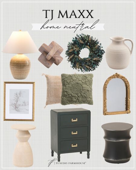 Tj Maxx - Home Neutrals

New arrivals from TJ Maxx!  Add these home accents to your space today!

Seasonal, home decor, summer, mirrors, dressers, pillows, lamps, end tables, wreaths

#LTKHome #LTKFindsUnder50 #LTKSeasonal