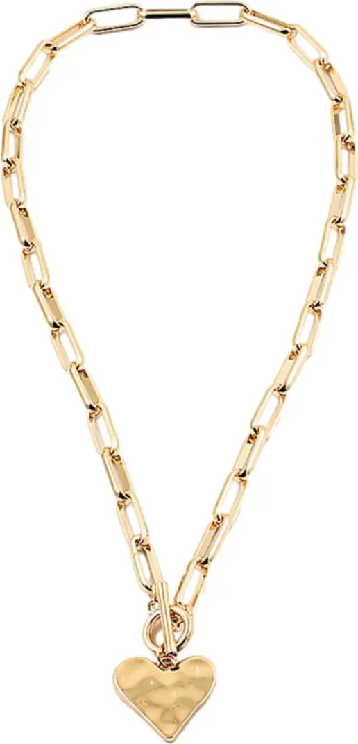 Hammered Heart Toggle Necklace | Nordstrom