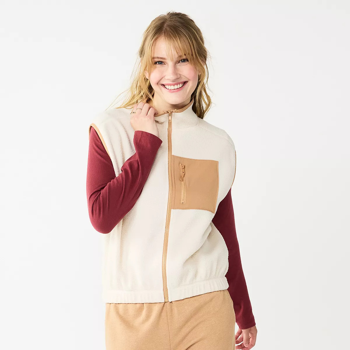 Juniors' SO® Sherpa Vest | Kohl's