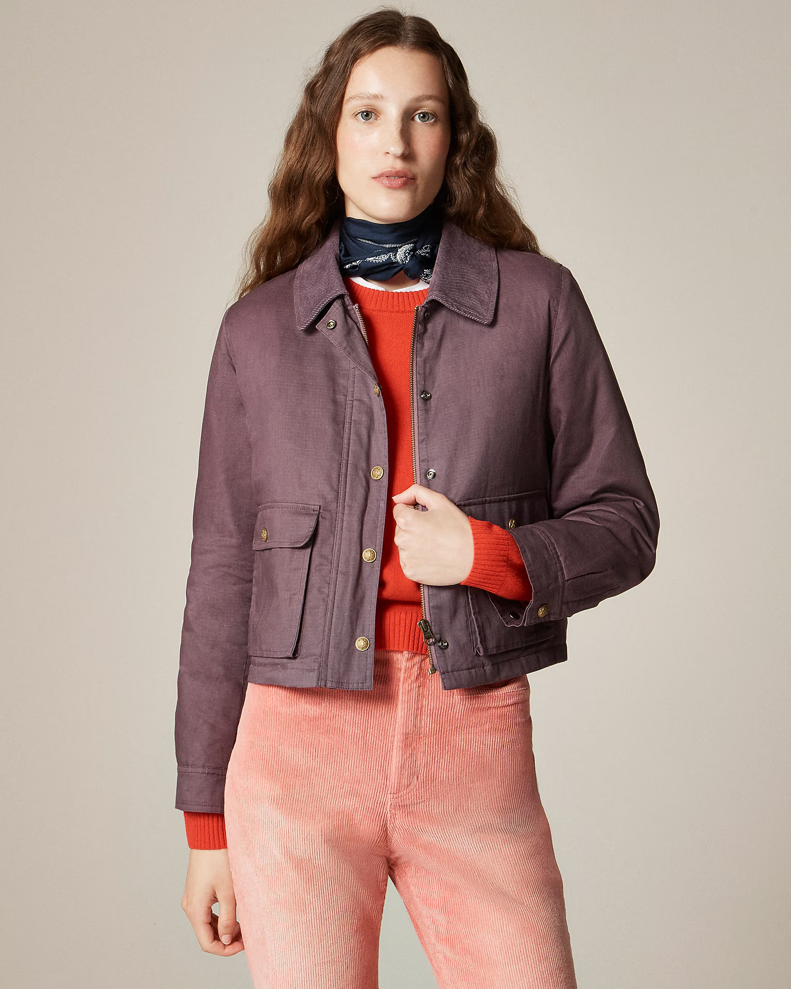 Cropped Barn Jacket™ in ripstop cotton | J. Crew US